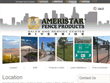 Tablet Screenshot of ameristarfenceriverside.com